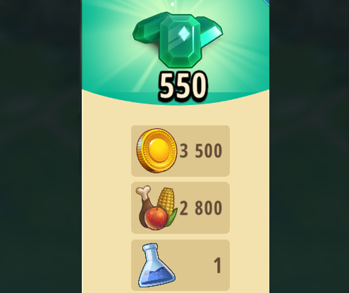 550 Gems+Pack