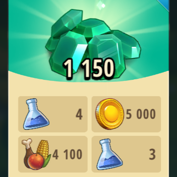 1.150 Gems+Pack