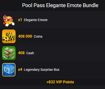 Pool Pass Elegante Emote Bundle