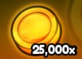 25,000 Gold