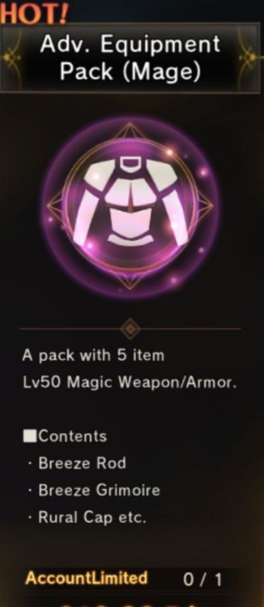 Adv. Equipment Pack