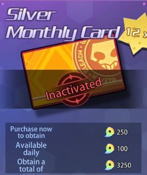Silver Monthly Card