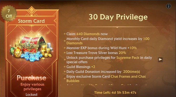 30 Day Privilege