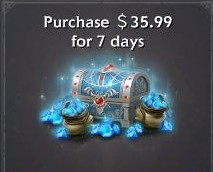 Premium Packs Purchase 35,99$ for 7 day