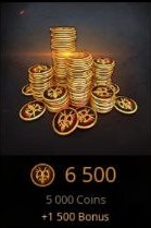6500 Coins