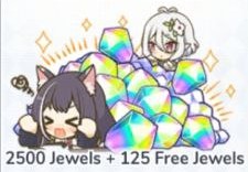 2500 Jewels + 125 Free Jewels