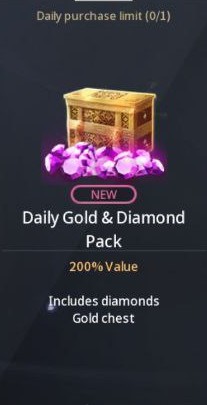 Daily Gold and Diamond Pack